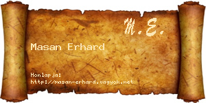 Masan Erhard névjegykártya